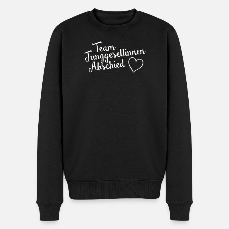 Team Junggesellinnenabschied Herz - Männer Premium Bio Pullover - Schwarz