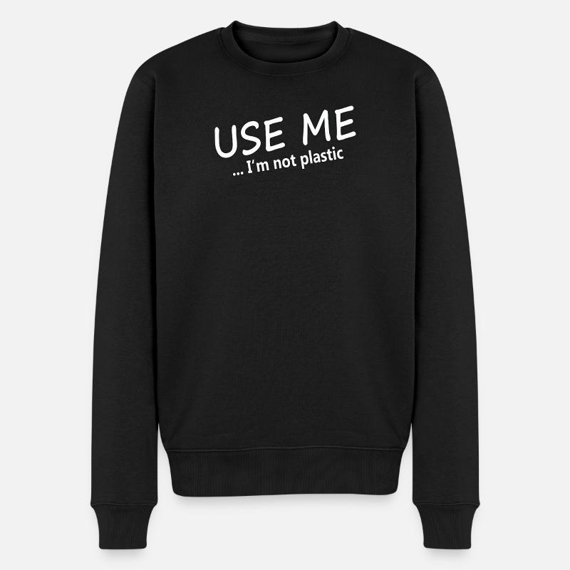 USE ME - Männer Premium Bio Pullover - Schwarz