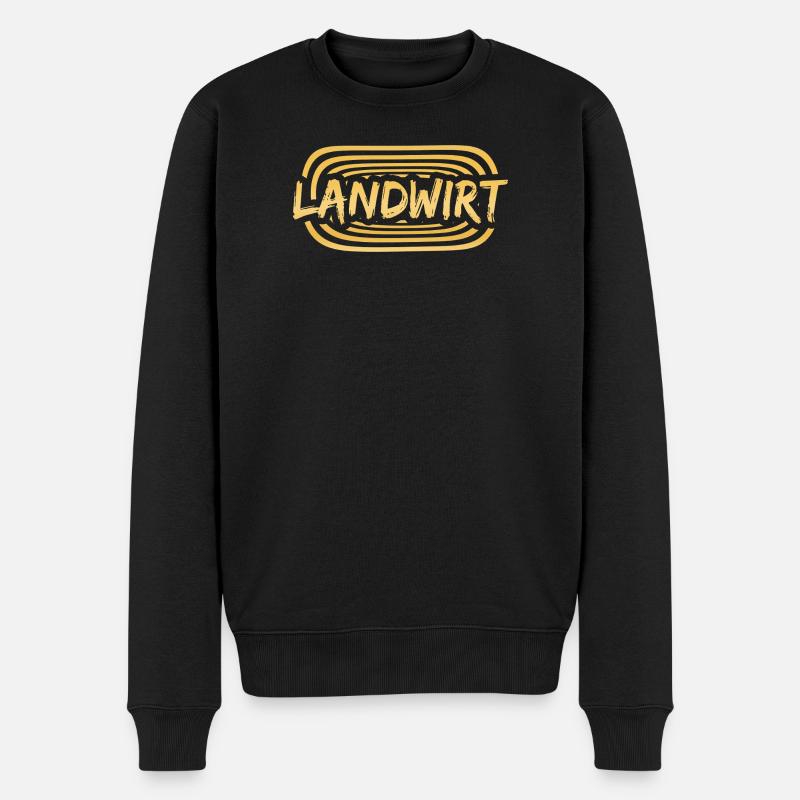 Arbeitskollege Landwirt - Männer Premium Bio Pullover - Schwarz