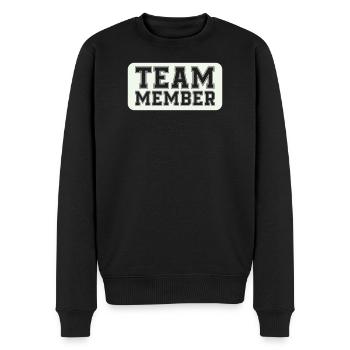 Varsity-style team member - Men's Premium Organic Jumper - black - Front - Nico (187cm)