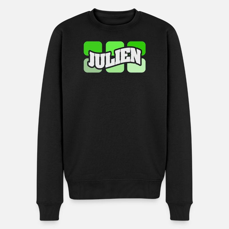 Logo néon Julien Graffiti - Pull Premium bio Homme - noir
