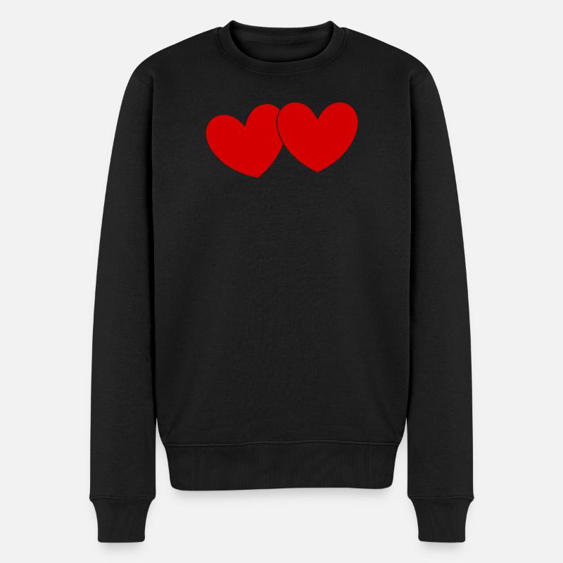 Coeur Cadeau Saint-Valentin Saint-Valentin - Pull Premium bio Homme - noir