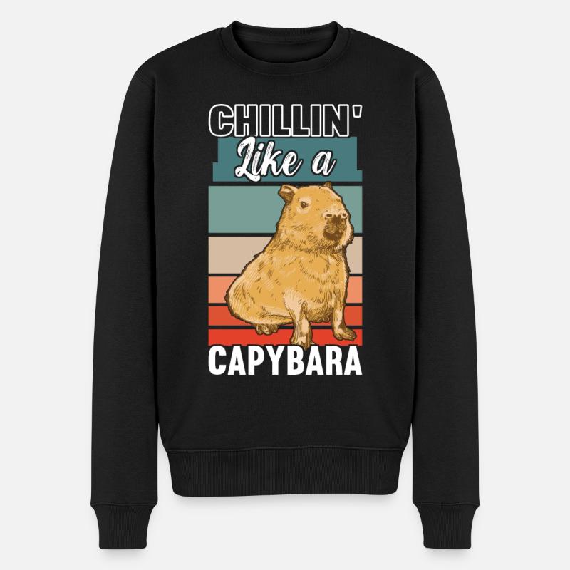 Amoureux de Capybara - Pull Premium bio Homme - noir