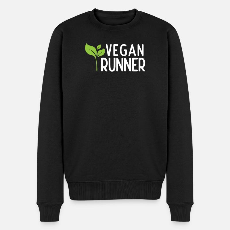 Coureur végétalien - Pull Premium bio Homme - noir