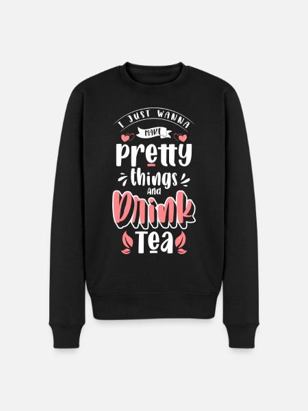 Tea Tea Bags Tea Lovers - Men's Premium Organic Jumper - black