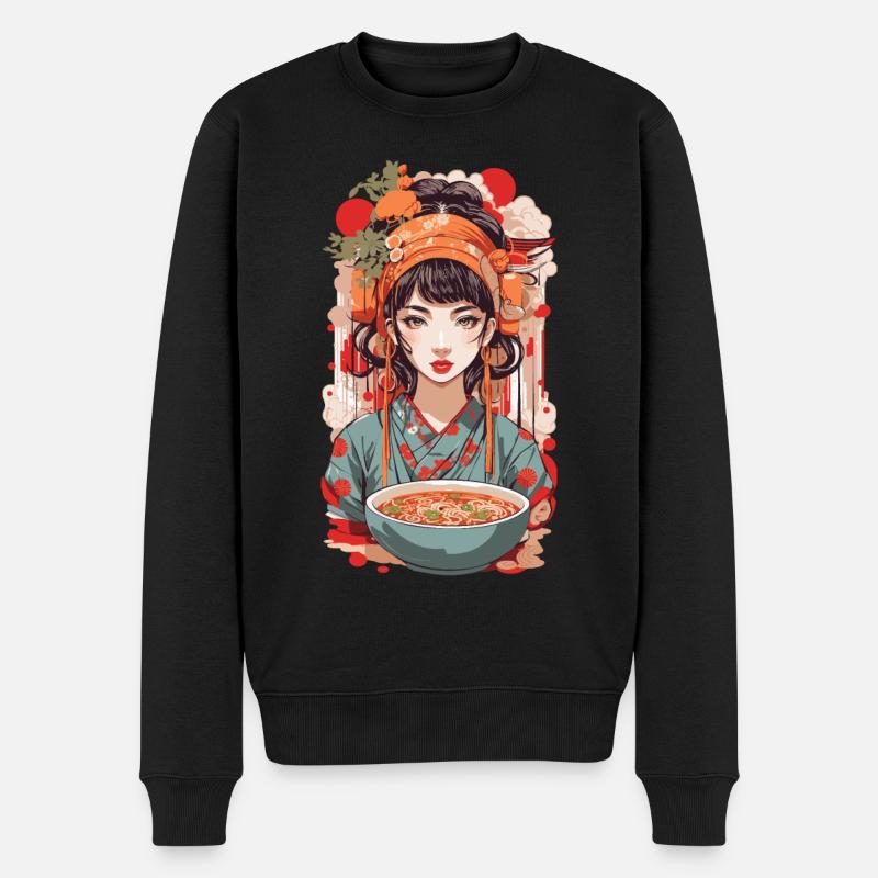 Ramen Retro Popart Japon Design Esthétique - Pull Premium bio Homme - noir