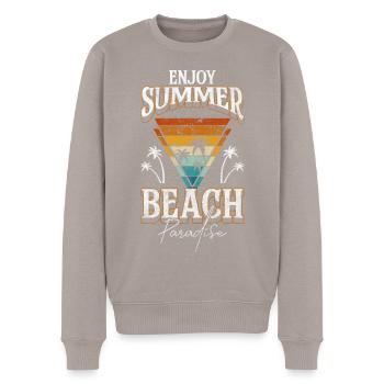 Vacances, Vagues, Surf, Voyage - Pull Premium bio Homme - taupe - Devant - Nico (187cm)