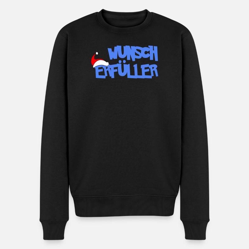 WUNSCHERFÜLLER - Männer Premium Bio Pullover - Schwarz