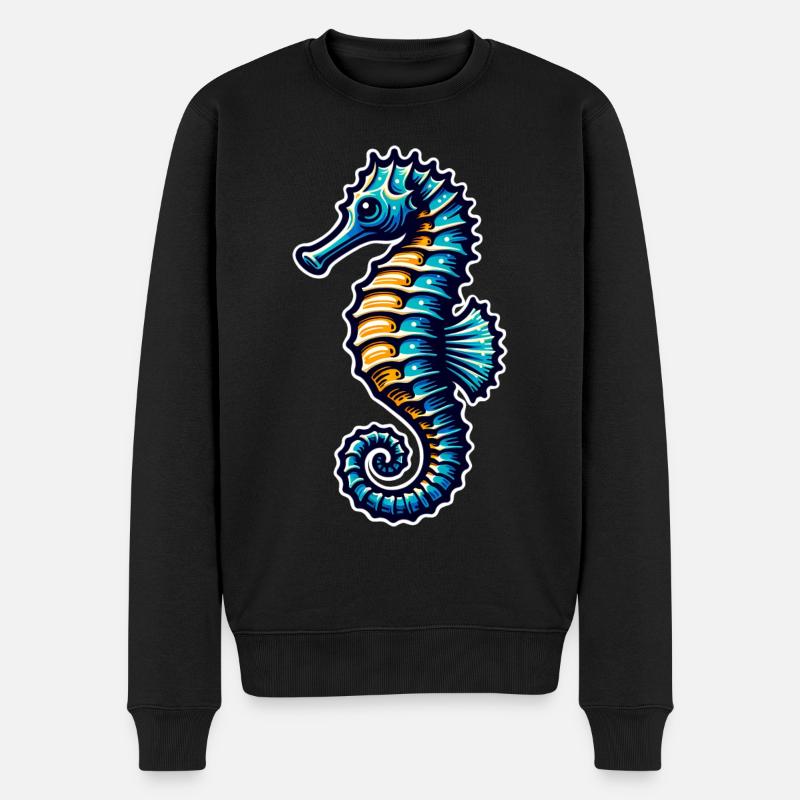 Hippocampe Hippocampe - Pull Premium bio Homme - noir