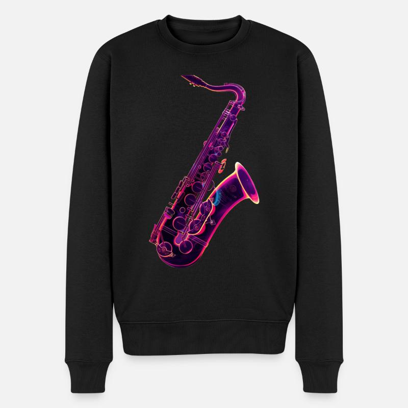 Saxophone - Pull Premium bio Homme - noir