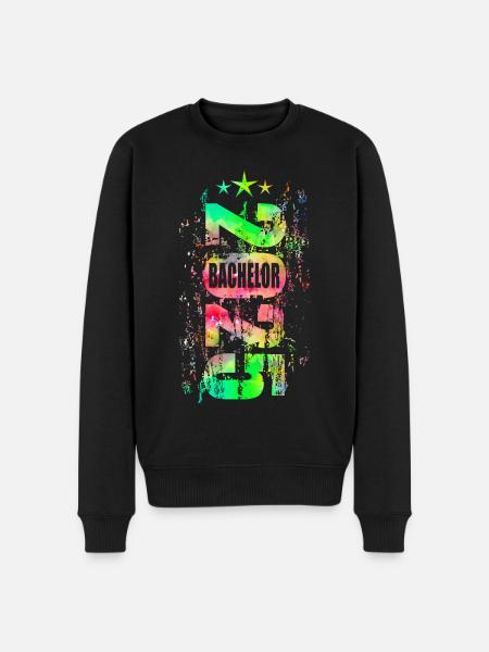Bachelor 2025 bunt - Männer Premium Bio Pullover - Schwarz