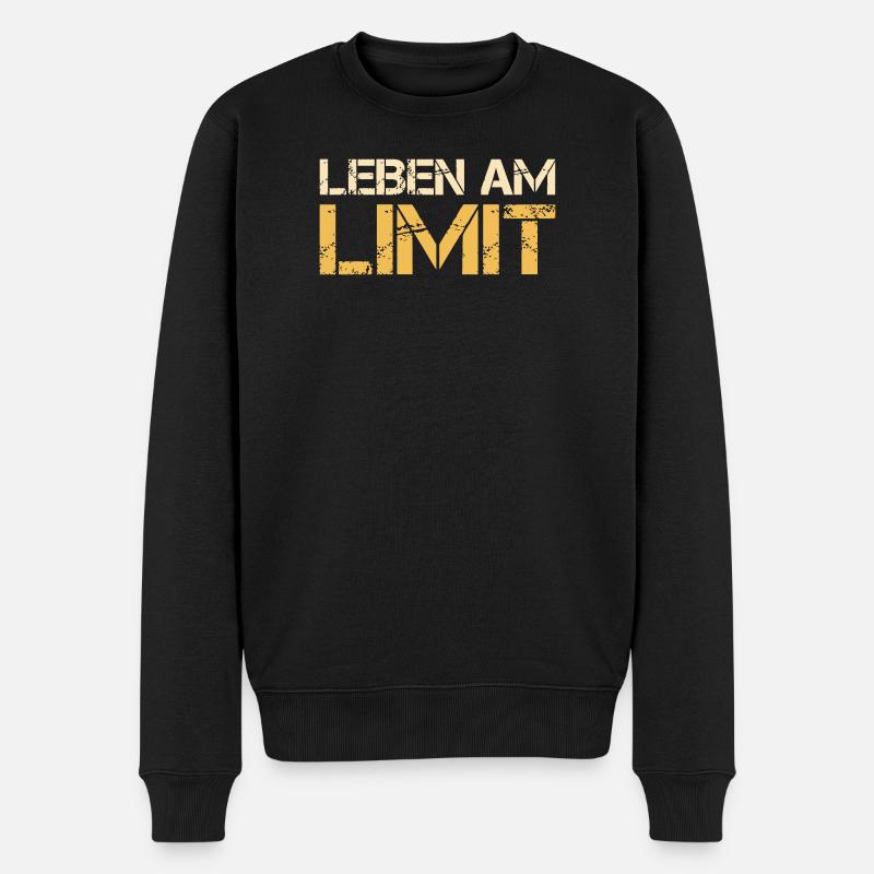 Leben am Limit - Männer Premium Bio Pullover - Schwarz