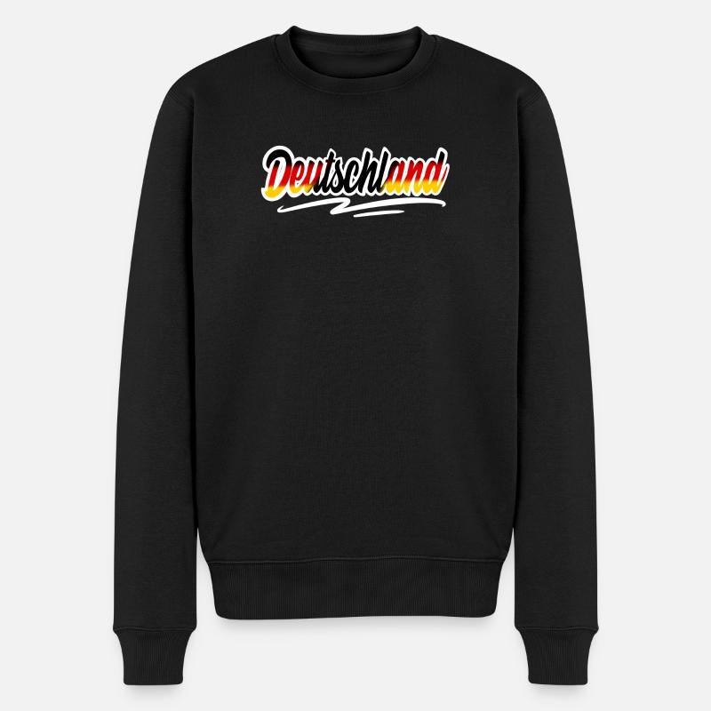 Deutschland - Männer Premium Bio Pullover - Schwarz