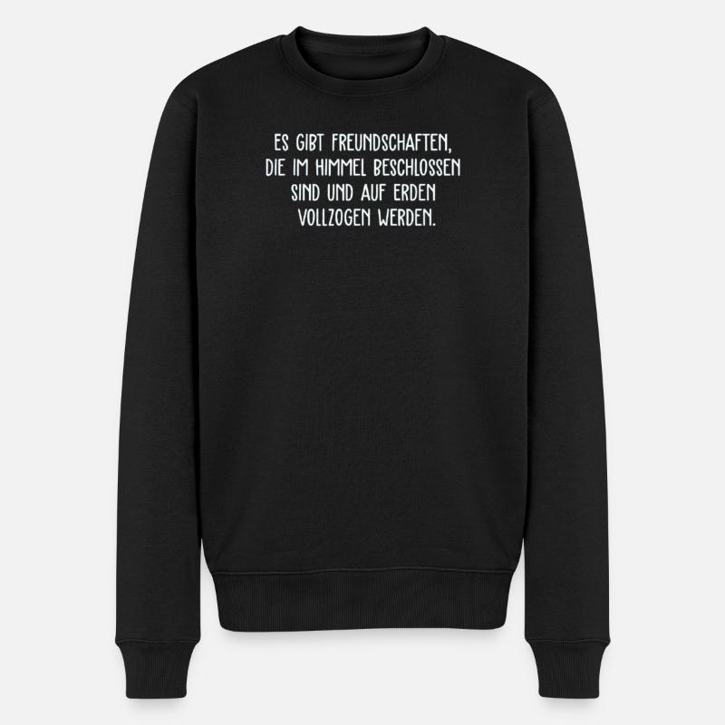 Schicksalsfreundschaften  - Männer Premium Bio Pullover - Schwarz