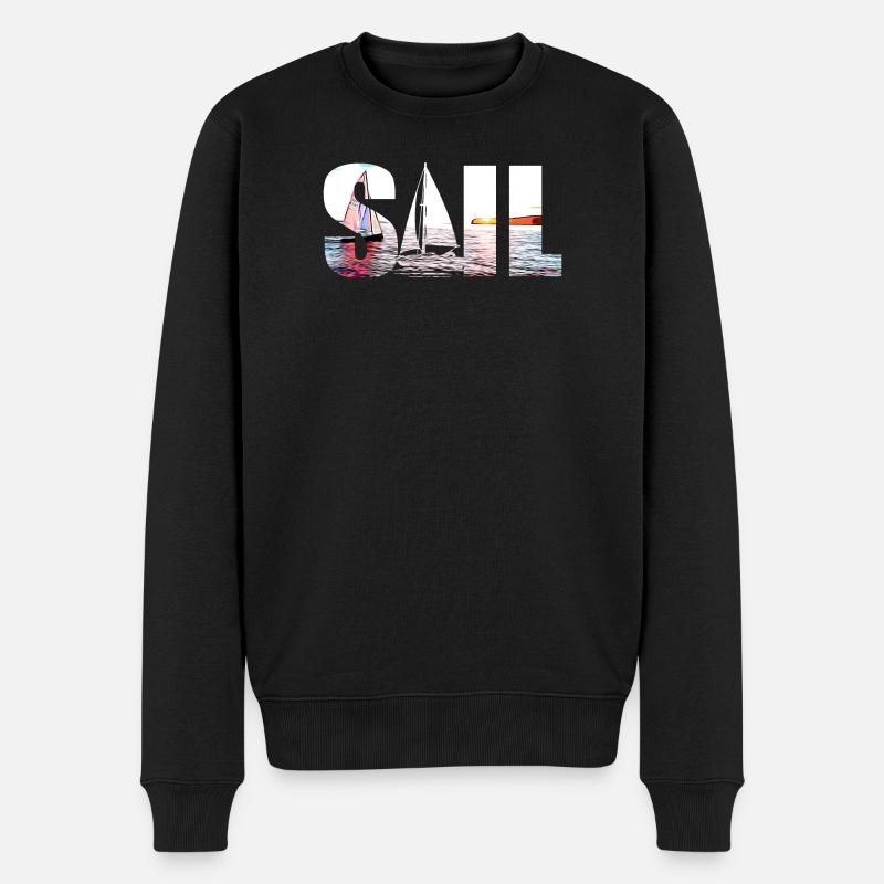 SAIL - Pull Premium bio Homme - noir