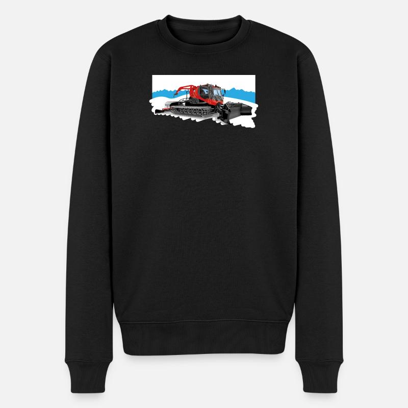 Dameuse au travail dans la neige - Pull Premium bio Homme - noir