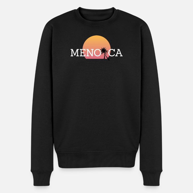 Menorca - Männer Premium Bio Pullover - Schwarz