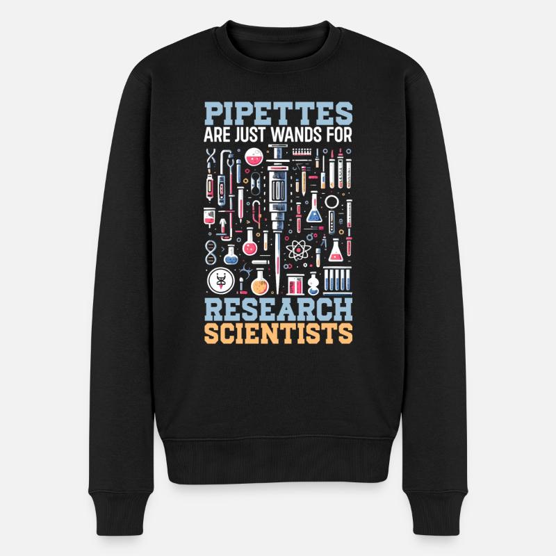 Lustiger Laborant Biotechnologe - Männer Premium Bio Pullover - Schwarz