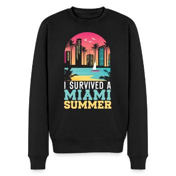 Vereinigte Staaten Usa Bundesstaat Amerika Miami - Männer Premium Bio Pullover - Schwarz - Vorne - Nico (187cm)