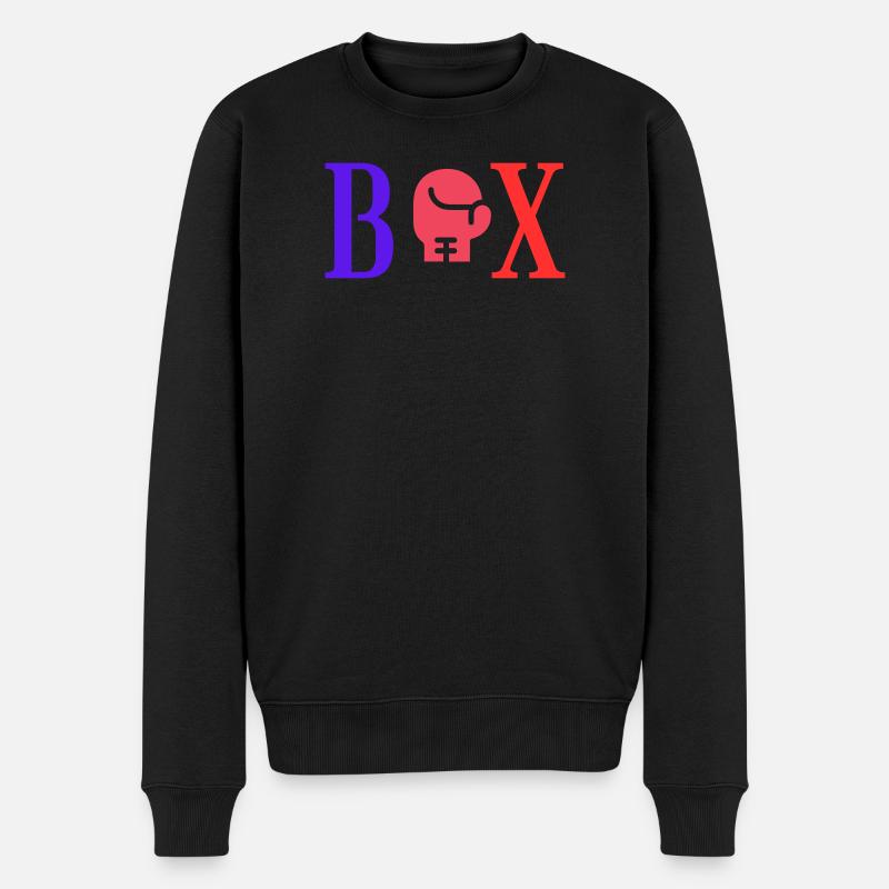 Boxkraft-Logo - Männer Premium Bio Pullover - Schwarz