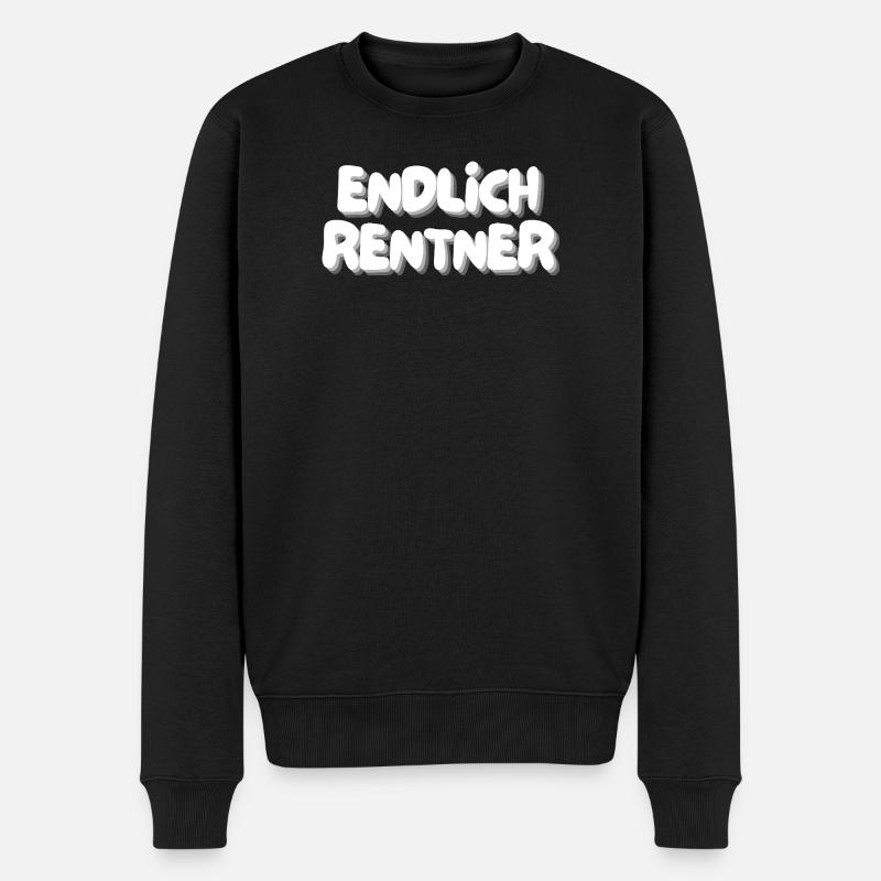 Endlich Rentner - Männer Premium Bio Pullover - Schwarz