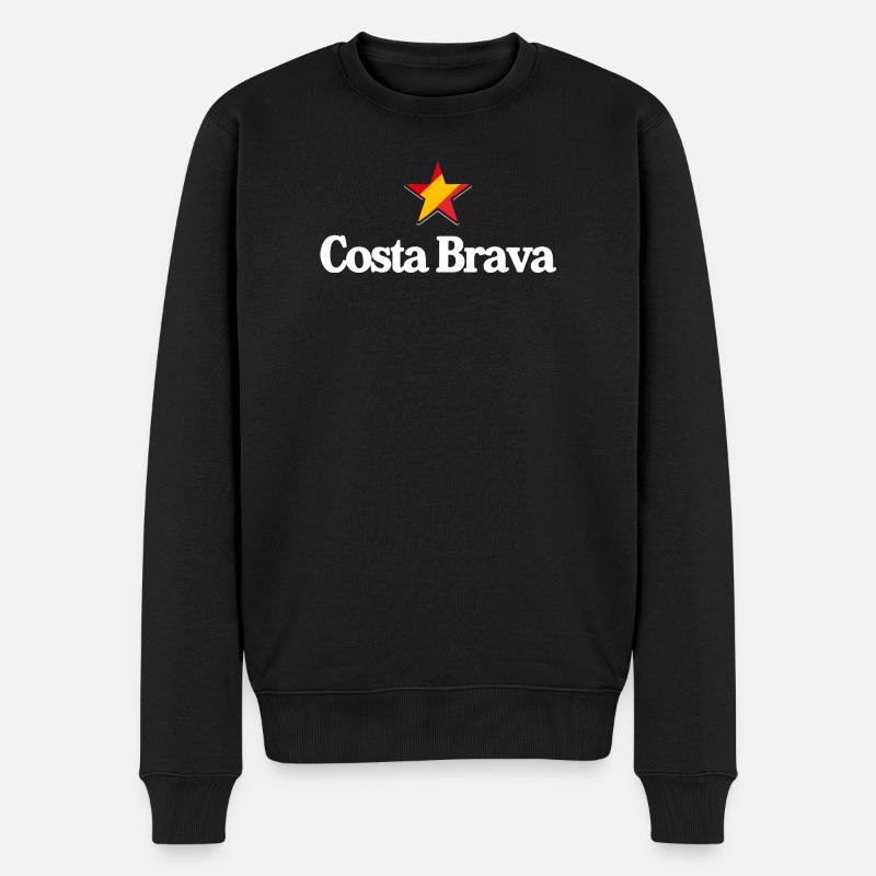 Stars of Spain - Costa Brava - Männer Premium Bio Pullover - Schwarz