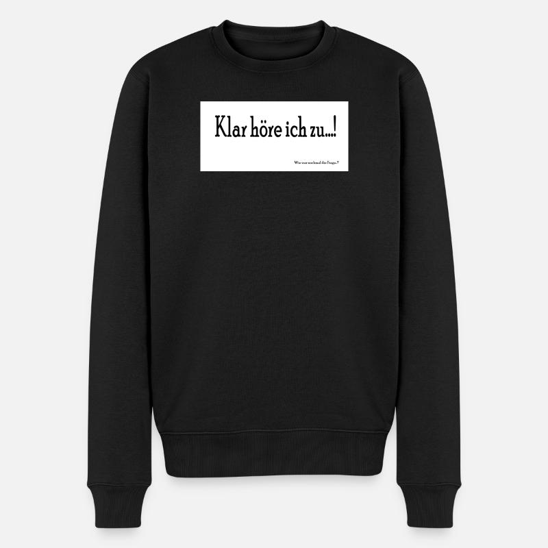 Bien sûr que j’écoute - Pull Premium bio Homme - noir