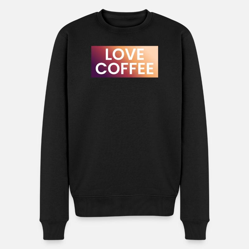 Café Amour en Dégradé - Pull Premium bio Homme - noir