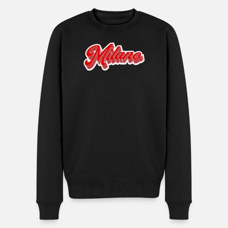 Lettrage rétro Milano - Pull Premium bio Homme - noir