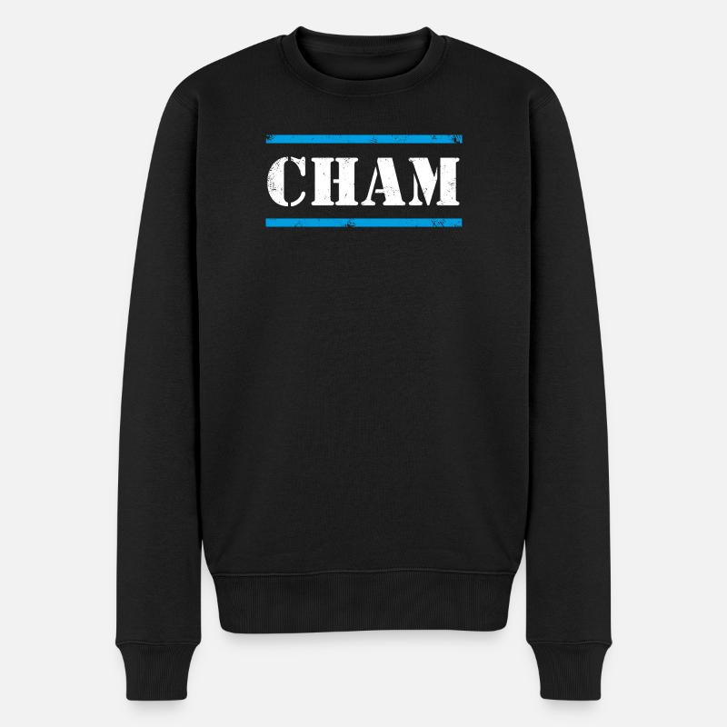 Cham - Männer Premium Bio Pullover - Schwarz