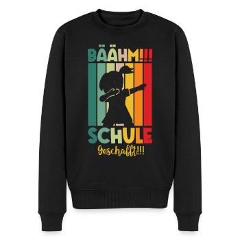 Schule Geschafft Schulabsolvent Schulabgänger 2024 - Männer Premium Bio Pullover - Schwarz - Vorne - Nico (187cm)