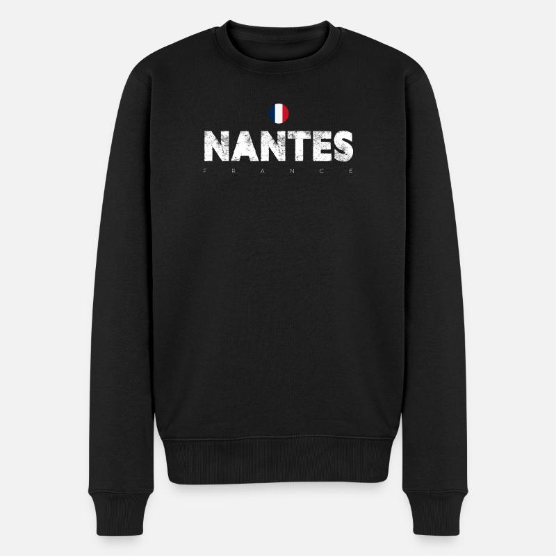 Nantes - Pull Premium bio Homme - noir