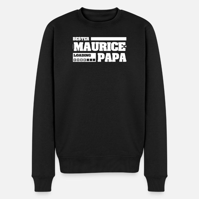 Geburt Maurice - Männer Premium Bio Pullover - Schwarz