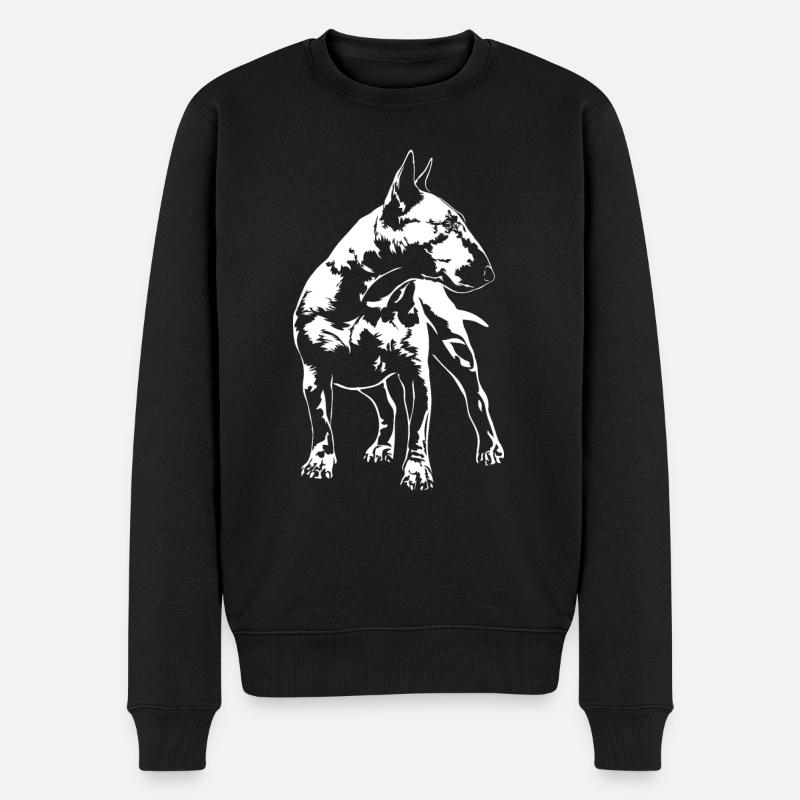 BULL TERRIER Hundeportrait Wilsigns Bullterrier - Männer Premium Bio Pullover - Schwarz