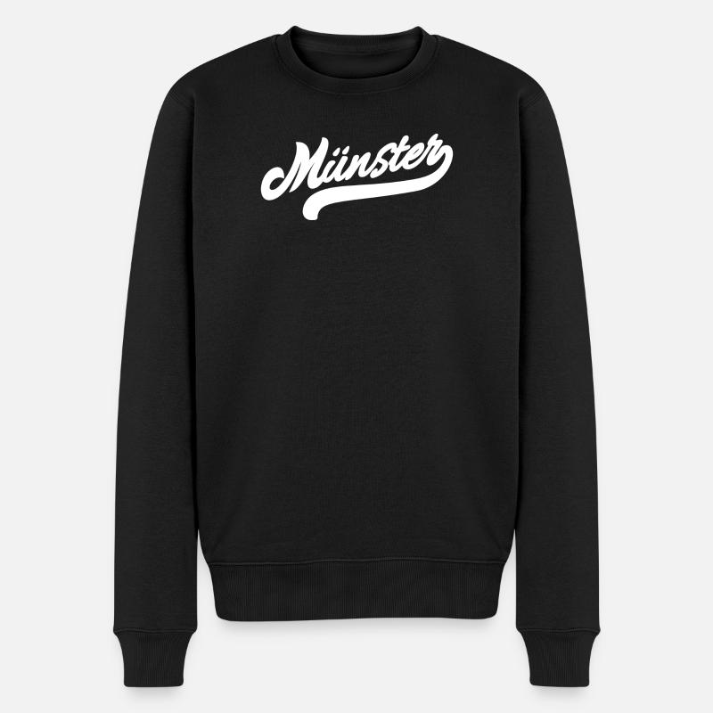 Münster Retro - Männer Premium Bio Pullover - Schwarz