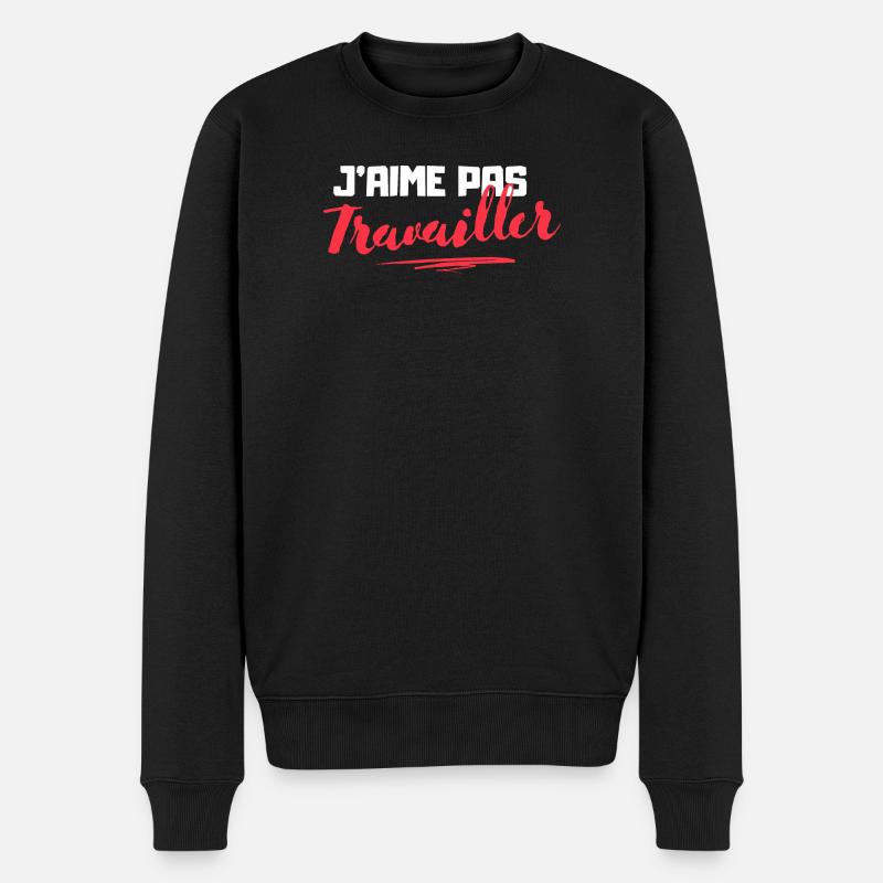 J'aime pas Travailler - Pull Premium bio Homme - noir
