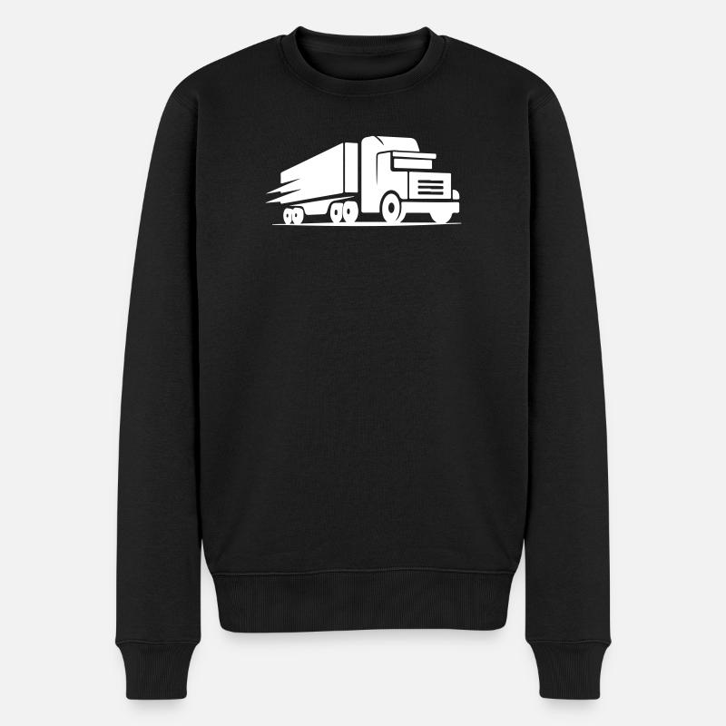 Transporter Lkw Symbol - Männer Premium Bio Pullover - Schwarz