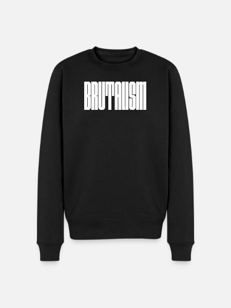 Bold Brutalism logo design - Men's Premium Organic Jumper - black