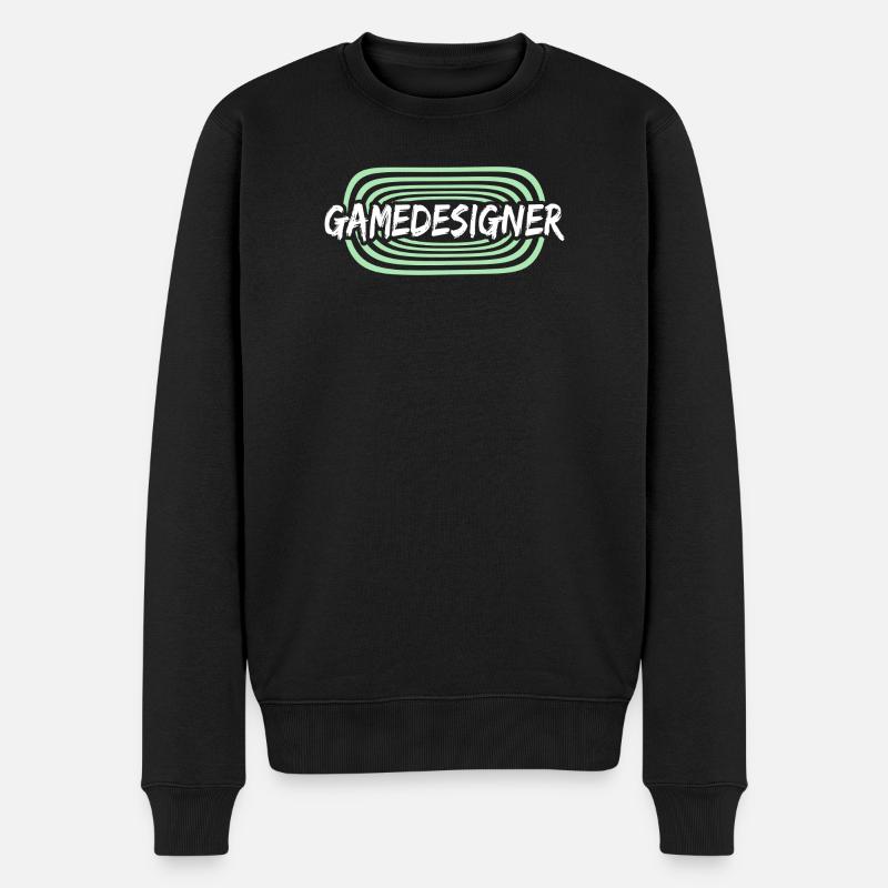 Gamedesigner als Arbeitskollege - Männer Premium Bio Pullover - Schwarz