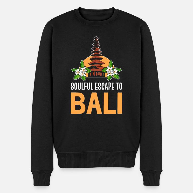 Bali - Männer Premium Bio Pullover - Schwarz