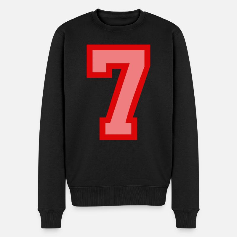 Coole Retro Retrostyle Jersey Nummer Rückennummer - Männer Premium Bio Pullover - Schwarz