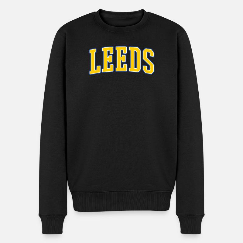 Lettrage du Leeds College - Pull Premium bio Homme - noir