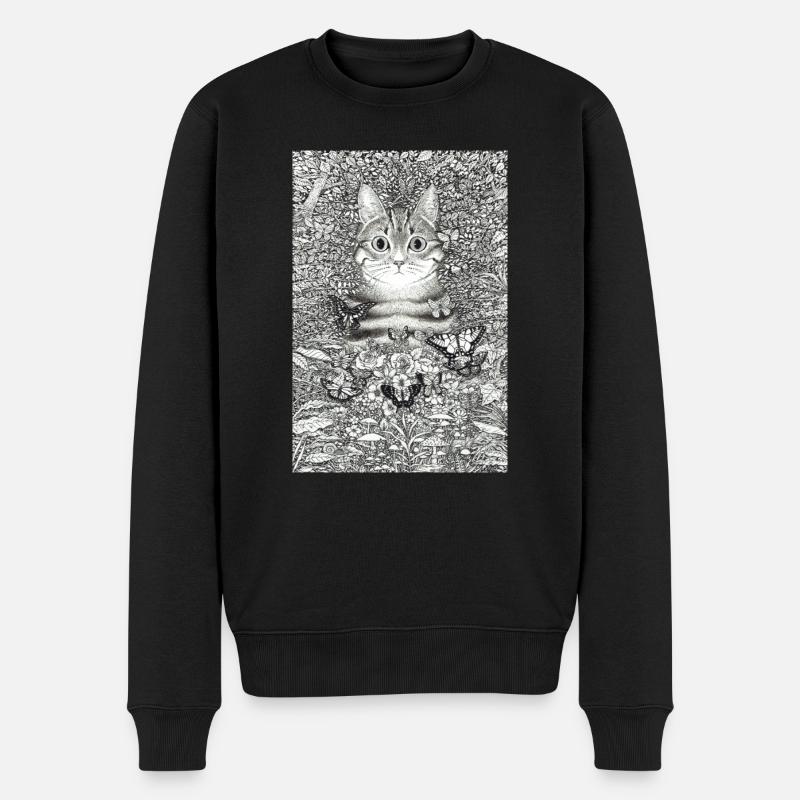 Hidden cat - Pull Premium bio Homme - noir
