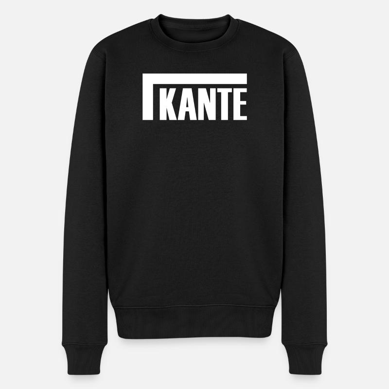 Kante - T-Shirt Design - Männer Premium Bio Pullover - Schwarz