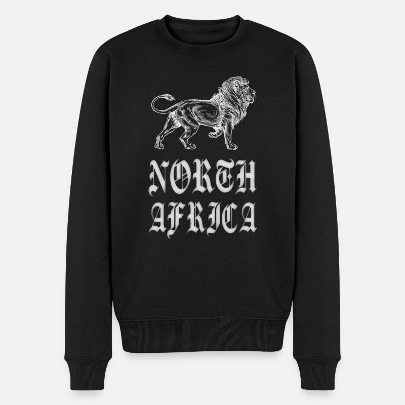 Lustige Geschichte Afrika - Männer Premium Bio Pullover - Schwarz