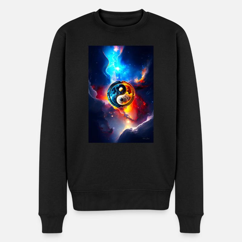 Yin Yang 2 - Männer Premium Bio Pullover - Schwarz
