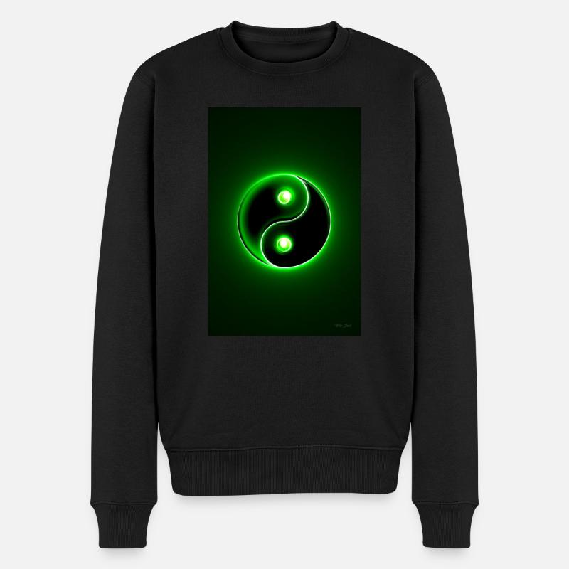 Yin Yang vert 2 - Pull Premium bio Homme - noir