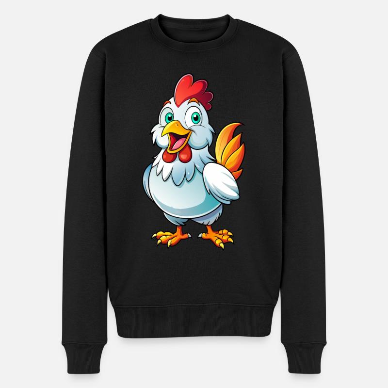 Poulet heureux - Pull Premium bio Homme - noir