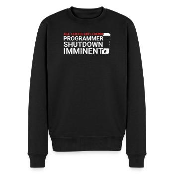 Aus Kaffee Code generieren Programmierer - Männer Premium Bio Pullover - Schwarz - Vorne - Nico (187cm)