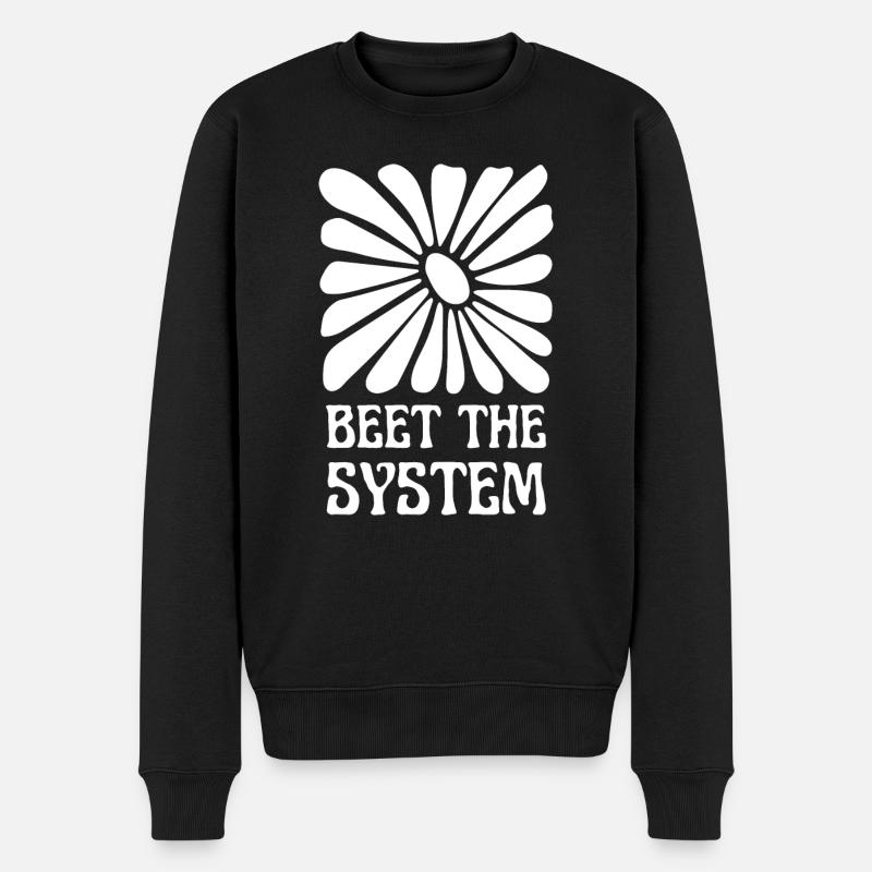 Beet the system - Männer Premium Bio Pullover - Schwarz